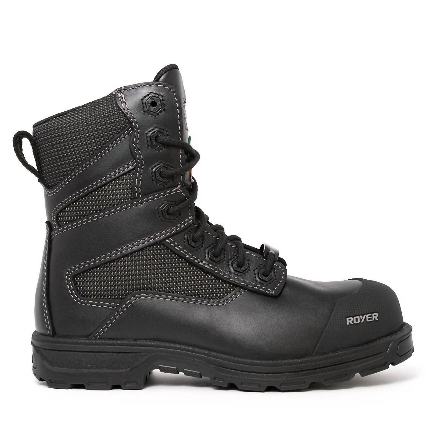 New Royer Men's 8" Composite Toe Agility Work Boots In Black